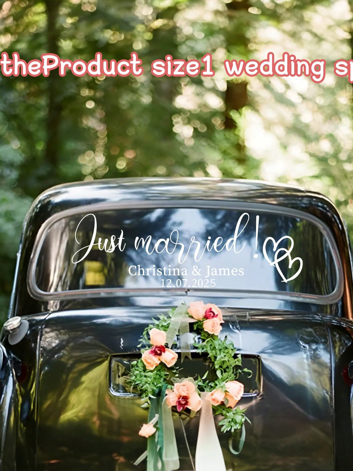 Personalized Wedding Car Stickers Decor